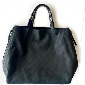 Kempton & Co Bantham Python Tote Bag Reg $695 Midnight Blue